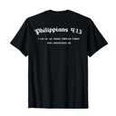 Philippians 4:13 Christian Bible Verse Religious Back Design T-Shirt M