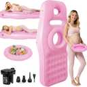 Inflatable Pregnancy Pillow with Belly & Head Hole, Prone Pregnancy Pillow for Stomach Sleepers, Belly Pillow Pregnancy Mattress for Pregnant Women, Maternity airbed Pool Float for Tummy Massage