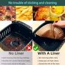 2 x parchment paper for air fryer, 6.3inch round air fryer liners disposable,125PCS Non-stick parchment paper sheets for 3-5QT airfryer liners, Baking, Roasting Microwave