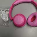 iClever BTH22 Kids Bluetooth Headphones, 60H Play Time, 74/85 dBA Safe Volume, Bluetooth 5.4, USB C, Over Ear Kids Headphones Wireless with Mic AUX Cord for iPad/Tablet/Travel, Blossom Pink