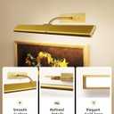 EZVALO Picture Light for Wall, 4800mAh Rechargeable Wireless Remote, 16in Dimmable Magnetic LED Art Display Light with 3 Color Temperatures, for Gallery, Living Room, Bedroom, Hallway (Gold)