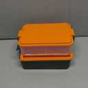 Linoroso Stackable Bento Lunch Box | Meet All Your On-the-Go Food, Salad and Snack Needs, Premium Adult Lunch Box Includes Utensil Set, Dressing Containers - Lava Orange