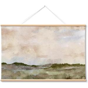 VIYYIEA Extra Large Canvas Wall Art, 36x54 Inch Minimalist Landscape Painting, Neutral Abstract Nature Wall Decor for Living Room or Bedroom, Above Sofa