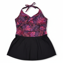 Womens Tankini Bathing Suits with Skirt Two Piece Tummy Control Swimsuits Ladies Swimwear (Medium)