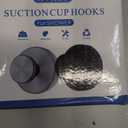 Suction Cup Hooks for Glass Window, Mirror, Wreaths - Shower Hooks for Inside Shower, No Drill Towel Hooks for Bathrooms, Bath Robe Coat Looafh Hook for Hanging - Silver(2 Pack)