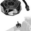 JFG RACING Dirt Bike Gas Cap with Vent Tube,CNC Fuel Tank Cover for CRF150R 07-20/CRF230F 04-19/CR85R 03-07/CR125R CR250R 00-07/XR100R/50R/80R/70R 01-03-Black