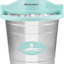 Elite Gourmet EIM-308L 4 Qt. Electric Motorized Maker Ice & Rock Salt, 4Qt. Freezing Canister, Creamy Ice Cream, Gelato, Frozen Yogurt, or Sorbet, Recipe Booklet, 4 Quart, Mint