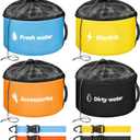 RV Hose Storage Bag, 4 Pack Heavy Duty Waterproof Camper Storage Bags for Sewer Hose, Fresh/Black Water Hoses, Electrical Cords & RV Accessories