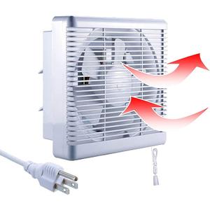 6 Inch Small Window Shutter Exhaust Fan, 7.7 x 7.7 Inch Cutout, 145CFM 25W Wall-Mounted Ventilation Fan Air Extractor for Bathroom Home Bedroom Attic, 6 Inch Impeller