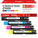 Versalink C7020 C7025 C7030 Toner Cartridge 4-Pack High Capacity 106R03737 106R03740 106R03739 106R03738 Replacement Compatible for Xerox VersaLink C7020 C7025 C7030 Printer Black Cyan Magenta Yellow