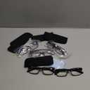 NORPERWIS Reading Glasses 5 Pairs Quality Readers Spring Hinge Glasses for Reading for Men and Women (5BLACK, 4.00)