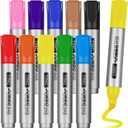 Fuutreo 10 Pack Jumbo Permanent Markers Bulk Large Chisel Tip Permanent Markers Quick Drying Waterproof Big Huge Poster Pens for Office, Logistics Company and More(Rich Color)