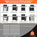 QuliMetal 18.75" SUS304 Grill Grates for Weber Genesis Ii 300 and II LX 300 Series Grills, Genesis 2 E&S 310 315 320 325 340, Replacement Parts for Weber 66095 66802 66805