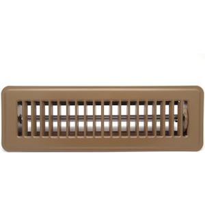 Floor Register with Louvered Design - Heavy Duty Rigid Floor Air Supply with Damper & Lever (3 X 10 (Brown)