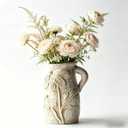 Small Ceramic Vase for Flowers - Handmade Decorative Pitchers Vase,Modern Boho Ins Style Decorative Vase for Fresh or Dried Flowers,Unique Cute Decor Small Vase for Home Decor (Creative Humanoid Vase)