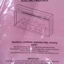 ROCKPOINT 3 Sided Glass 59" Fireplace TV Stand for TVs up to 65inch, Media Entertainment Center with Glass Door Storage Cabinet, 24" Electric Fireplace with LED Light and Flame Colors, Grey