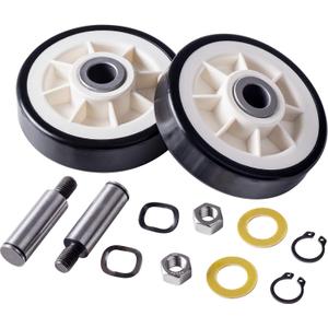 BlueStars 12001541 303373K Dryer Drum Support Roller Kit  Compatible with Maytag Crosley Jenn-Air Dryers - Replaces 303373 3-3373 Y303373 12001541VP W10116741-2 Packs