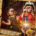 Soulchen 48 Pcs Pirate Party Sets Pirate Eye Patches Telescopes for Kids Black Patches Plastic Telescopes Bulk Halloween Party Favors for Kids Halloween Theme Birthday Supplies