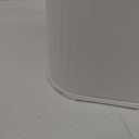 Anzoymx Bathroom Trash Cans White Stainless Steel Small Garbage Can with Pop up Lid, 1.8 Gallons Dog Proof Narrow Wastebasket, Slim Litter Trash Bins for Bedroom, Toilet, Office