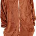 ABENCA Kids Onesie Animal Girls Costume One Piece Pajamas Sleepwear Cosplay Halloween Christmas (8-9 Years, Brown Highland Cow)