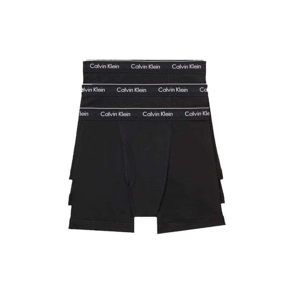 Calvin Klein Men's Cotton Classics 2-pack Boxer Brief, 2 Black, Large