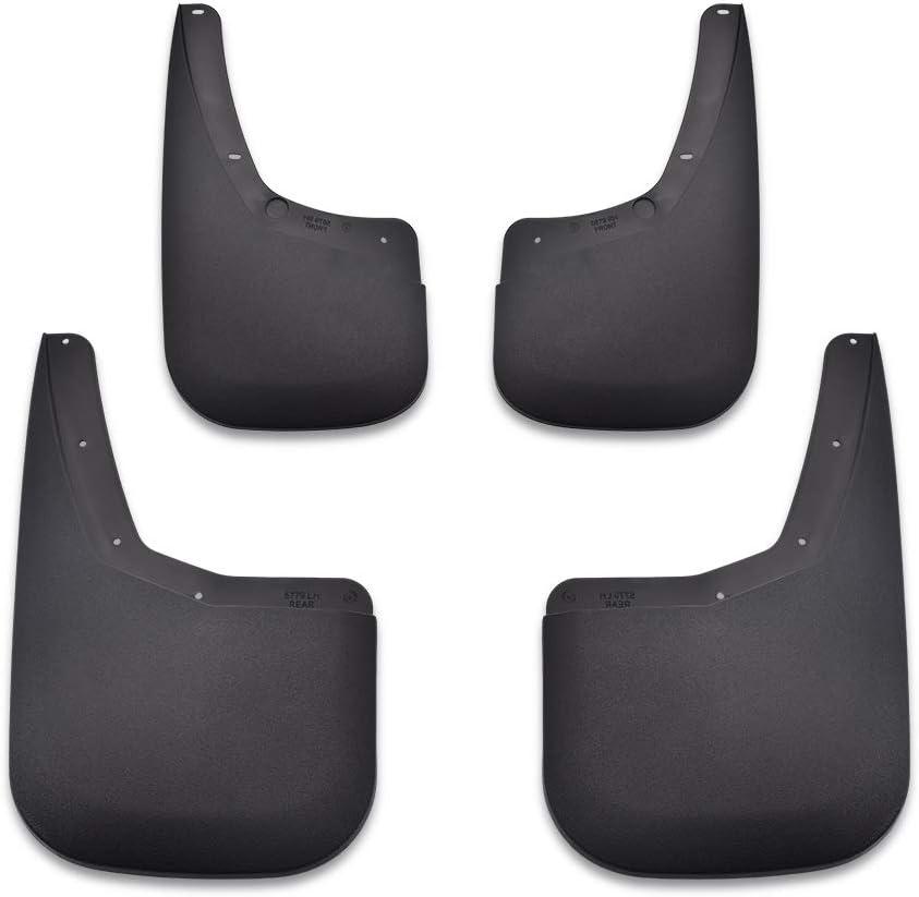 Tecoom Mud Flaps Splash Guards for Chevrolet Silverado 1500 2007-2013/2500 HD 3500 HD 2007-2014 Front and Rear Black Set of 4