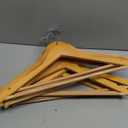 AMKUFO Wooden Hangers 20 Pack Wood Suit Hangers Non Slip Wooden Coat Hangers with Smooth Fnish Cut Notches 360 Swivel Hook Clothes Hangers for Jeans Pants Jackets Shirts Dresses, Natural