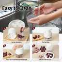 Cherry Pitter, 7-Hole Cherry Pitter Tool, Quickly Multiple Cherries Seed Remover, Save Time & Space For Making Cherry Jam (White)