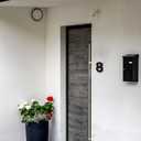HASWARE Floating House Number Sign for Home - 5 Inch Modern Numerous Easy DIY Installation for Post Street (Black, 4)