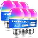 Lightinginside Smart Light Bulbs 3 Pack, Smart Bulb Works with Alexa/Google Home/Smart Life, CRI>90, RGBCW Color Changing LED Light Bulbs, 2.4G WiFi Bluetooth A19 E26 Bulb, No Hub Required, ETL Listed