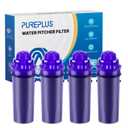 PUREPLUS CRF950Z Pitcher Water Filter Replacement for Pur PPF900Z, PPF951K, PPT700W, CR-1100C, DS-1800Z, CR-6000C, PPT711W, PPT711, PPT710W, PPT111W, PPT111R and All PUR Pitchers and Dispensers, 4PACK