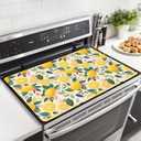 Silicone Stove Top Covers for Electric Range Ceramic Lemon Stove Top Covers, 20.96 x 29.18 Inch Glass Stovetop Cover, Heat-Resistant Induction Cooktop Protector
