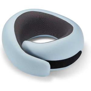 Travel Neck Pillow for Airplanes, Premium Memory Foam Neck Pillow with Ergonomic 360 Support, Travel Essentials for Plane, Car, Train and Home, Max Blue (Large)