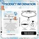 Thyle Baby Shower Favors for Guests Adjustable Bracelets with Message from the Bump Card Footprints Charm Baby Shower Bracelets for Gender Reveal Thank You Gifts(25 Set,Blue Bear)