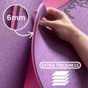 "Premium Extra Thick Yoga Mat With Strap-6mm Non-Slip,Eco-friendly,High-Density TPE,Ideal For Home,Gym, Perfect Exercise Mat for Pilates & Studio-72 L*24 W