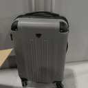 Travelers Club Chicago Hardside Expandable Spinner Luggage, Charcoal, 20"(22in with wheels) Carry-On