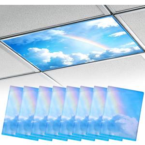 8Pcs 4'x2' Fluorescent Light Covers for Ceiling Lights Classroom Must Haves