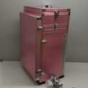 Joligrace Rolling Manicure Table 5 Drawers Foldable Nail Desk Cosmetology Case on Wheels Makeup Case with Brush Pouch for Technician Workstation Mobile Makeup Artist Trolley, Shiny Pink