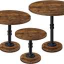 Cake Stand Rustic Industrial Wood Round Cupcake Stands Cake Stand Set of 3 Dessert Table Display Set Serving Tray Decoration for Birthday Celebration Party Baby Shower