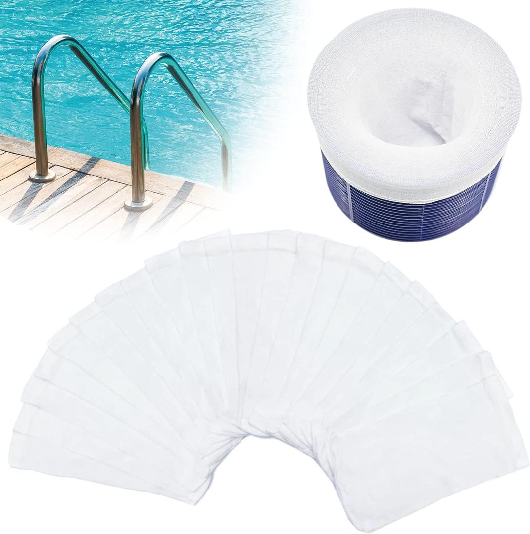 100 Pack Pool Skimmer Socks, Reusable Pool Socks for Skimmer Basket, Skimmer Socks for Above Ground & Inground Pool (100 Pack)