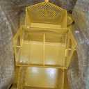 Solar Bird Feeders House for Outdoors Hanging, 7LBS Large Capacity Metal Wild Bird Feeder Squirrel Proof for Outside with Water Cup, Cardinal Birdfeeder Birdhouses Gift for Bird Lovers (Yellow)