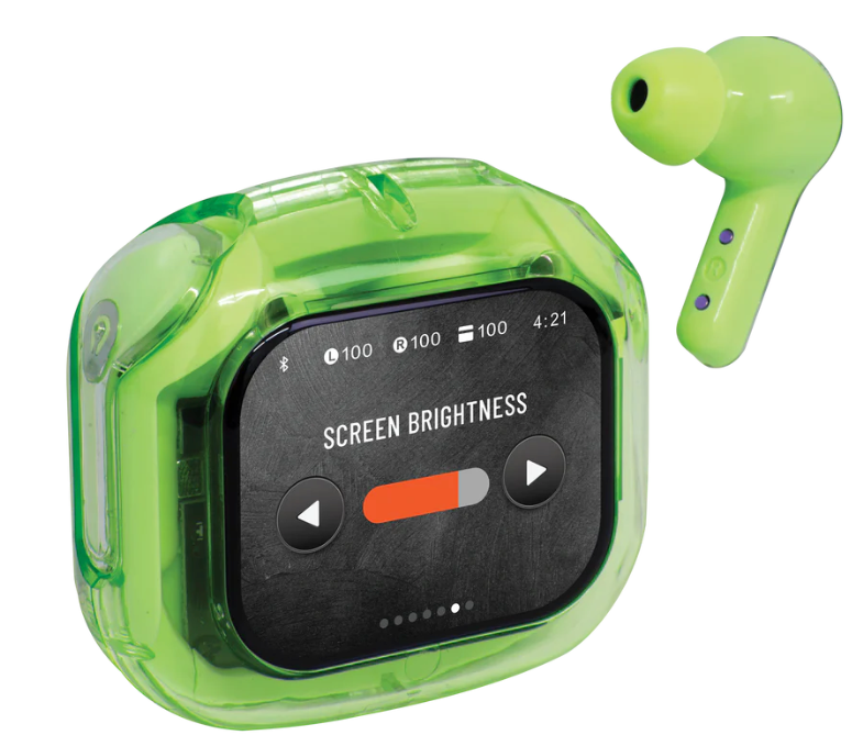 True Wireless Translucent Earbuds with Touch Screen