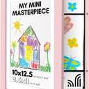 Americanflat 10x12.5 Kids Art Frame - Front Loading Picture Frame - Use as 8.5x11 Frame with Mat or 10x12.5 Frame Without Mat - My Mini Masterpiece - Holds 100 Artworks - Light Pink