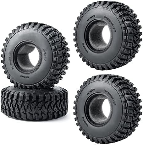 RC Rubber 2.2 Crawler Tires 125MM 4PCS for 1/10 Scale SCX10 D90 Wraith 90048 90018 RR10 RC Crawler Car Accessorie