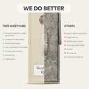 TRZZ 6-Pack Bed Sheet Organizers and Storage, Foldable Linen Bins with Window and Labels, Bedding Holder for Queen/King Duvet Covers, Keeps Bedding Neatly Organized and Accessible (Beige)