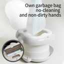 CoocooBaby Portable potty seat for toddler travel, Portable toilet for kids with Potty Liners, Travel Bag, Foldable Car Potty for Toddler (Penguin)