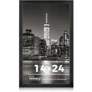 Annecy 14x24 Picture Frame Black（1 Pack）, 14 x 24 Picture Frame for Wall Decoration, Classic Black Minimalist Style Suitable for Decorating Houses, Offices, Hotels