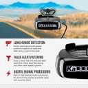 Cobra RAD 480i Laser Radar Detector Long Range Detection, Bluetooth, Apple CarPlay and Android Auto Compatible, LaserEye Front and Rear Detection, Digital Signal Processing, Black