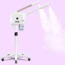 Professional Facial Steamer, 2 in 1 Facial Steamer on Wheels for Cold Mist & Hot Mist & Timer Function, Stand Face Steamer Adjustable Height for Spa, Salon and at Home use (Extra Large)
