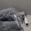 Bedsure GentleSoft Heated Blanket Electric Throw - Soft Ribbed Flannel Electric Blanket, Heating with 4 Time Settings, 6 Heat Levels, 3 hrs Timer Auto Shut Off, Gifts for Grandma (50x60 inches, Grey)